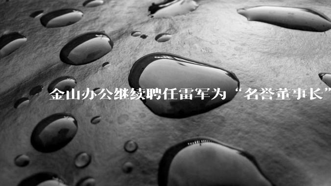 金山办公继续聘任雷军为“名誉董事长”，但不享权利、不担义务、不领薪酬，这个头衔的实际意义是什么？
